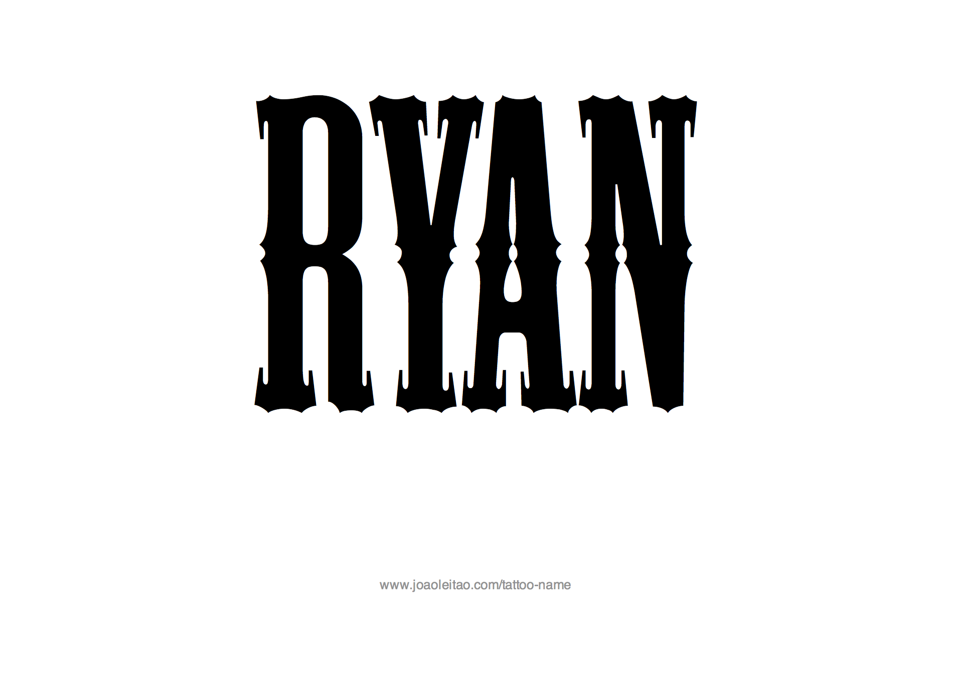 Ryan Name Tattoo Designs